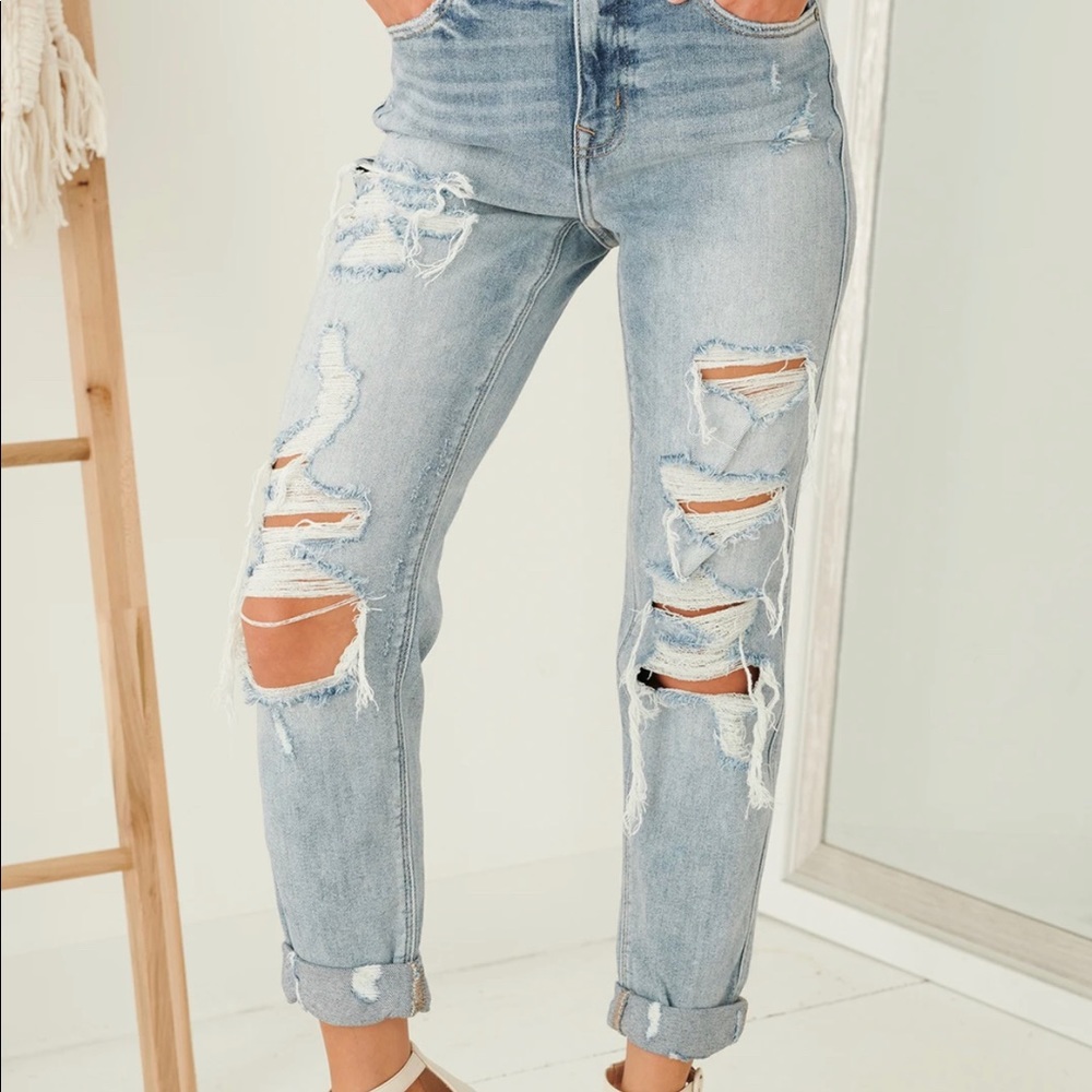 NanaMacs Distressed Boyfriend Jeans